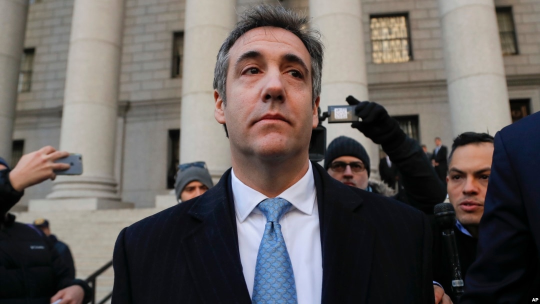 FILE - Michael Cohen walks out of federal court Nov. 29, 2018, in New York, after pleading guilty to lying to Congress about work he did on an aborted project to build a Trump Tower in Russia. 
