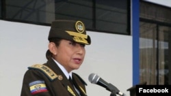 La generala Tanya Varela, la primera mujer Comandante de la Policía de Ecuador, tras 36 años de servicio.