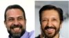 A combination picture shows Sao Paulo's mayoral candidates leftist Guilherme Boulos, left, and center-right incumbent mayor Ricardo Nunes react after voting at their polling stations during the municipal elections in Sao Paulo, Brazil October 6, 2024. 