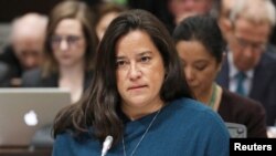  Liberal MP and former Canadian justice minister Jody Wilson-Raybould testifies before the House of Commons justice committee on Parliament Hill in Ottawa, Canada, Feb. 27, 2019. 