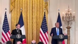 El presidente Trump recibió a su homólogo francés, Emmanuel Macron, en la Casa Blanca, con quien analizó las opciones para la paz en Ucrania