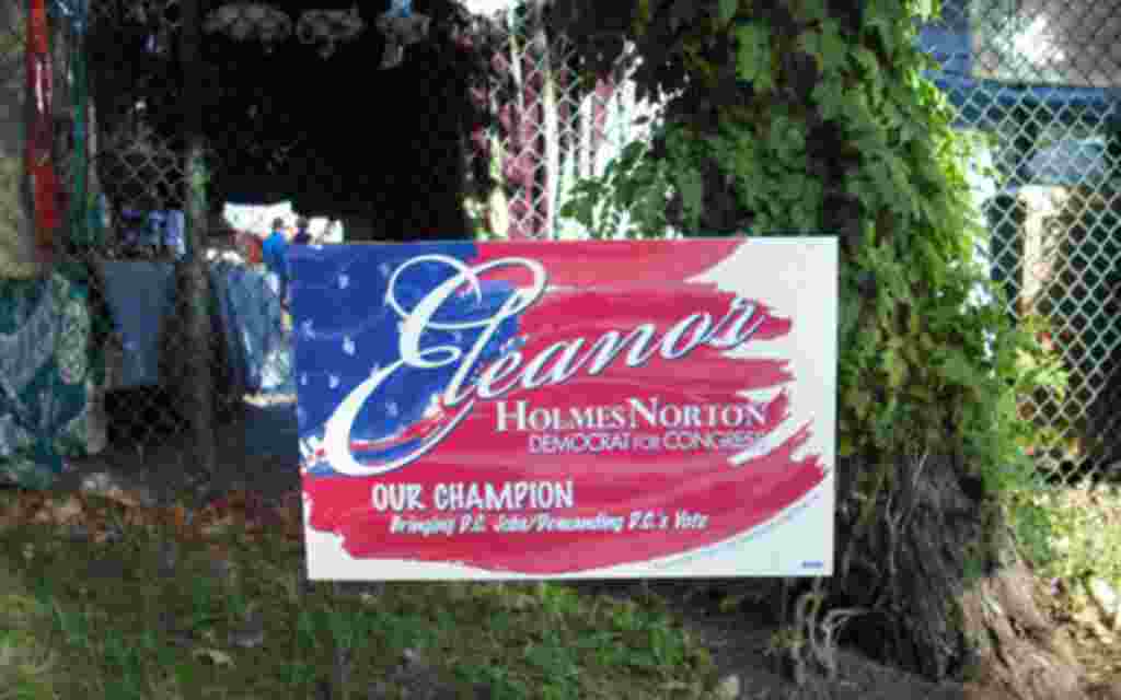 Anuncios electorales en la ciudad de Washington.
