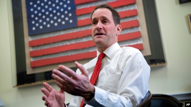 FILE - Representative Jim Himes speaks in his office on Capitol Hill in Washington, Feb. 1, 2023.