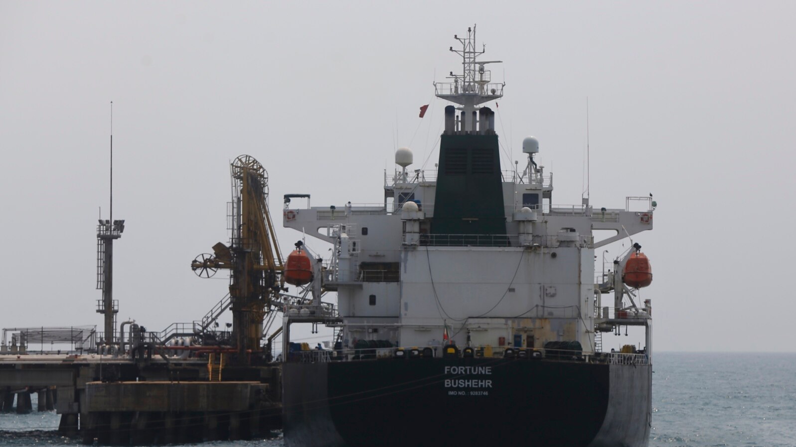 Iranian oil tanker Fortune is anchored at the dock of the El Palito refinery near Puerto Cabello, Venezuela, May 25, 2020.