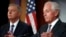 FILE - Sen. Bob Corker, R-Tenn., right, with Sen. Lindsey Graham, R-S.C., speaks at a news conference, Sept. 14, 2017, on Capitol Hill in Washington. 