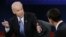 U.S. Vice President Joe Biden (L) debates Republican vice presidential nominee Paul Ryan (R) during the U.S. vice presidential debate October 11, 2012. 