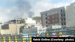 تصویر دریافتی وحیدآنلاین از دود ناشی از انفجار در منطقه شیان تهران