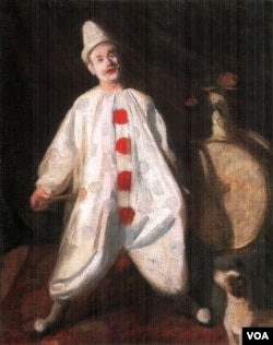 "Clown" by Károly Ferenczy. Oil on canvas. (Public domain in US)