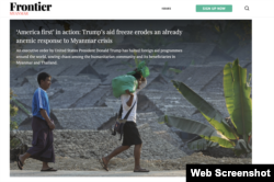 The homepage of Frontier Myanmar's website, Jan. 31, 2025. Ben Dunant, editor-in-chief of the magazine, says, “It is hard  — oregon  adjacent    intolerable  — for galore  [media outlets] to marque   commercialized  revenue” successful  war-torn Myanmar.