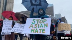 အာရှနွယ်ဖွားတွေ အပေါ် မုန်းတီးရေး ဆန့်ကျင် ဆန္ဒပြသူများ