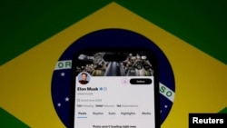 FILE - The X account of Elon Musk in seen blocked on a mobile screen in this illustration after Brazil's telecommunications regulator suspended access to Elon Musk's X social network in the country, taken August 31, 2024. 