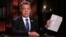 FILE - Colombia's President Juan Manuel Santos speaks during a presidential address in Bogota, Oct. 10, 2016.