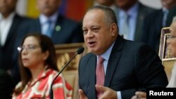 Diosdado Cabello, presidente de la Asamblea Nacional Constituyente, ANC, y vicepresidente del partido de gobierno aseguró en enero pasado que “el problema de fondo” se resolverá este mismo año con las elecciones parlamentarias.[Archivo]