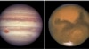 Mars and Jupiter get chummy in the night sky