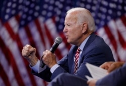 Former Vice President and Democratic presidential candidate Joe Biden speaks during a gun safety forum, Oct. 2, 2019, in Las Vegas.