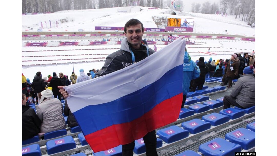 Alex Martynov at the Sochi Olympics (via Facebook)