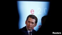 Austrian Chancellor Sebastian Kurz attends a news conference in Vienna, March 9, 2018.