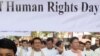 Cambodian human rights activists march to mark the International Human Rights Day in Phnom Penh, file photo. 