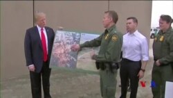 川普總統前往加州美墨邊界視察樣板牆