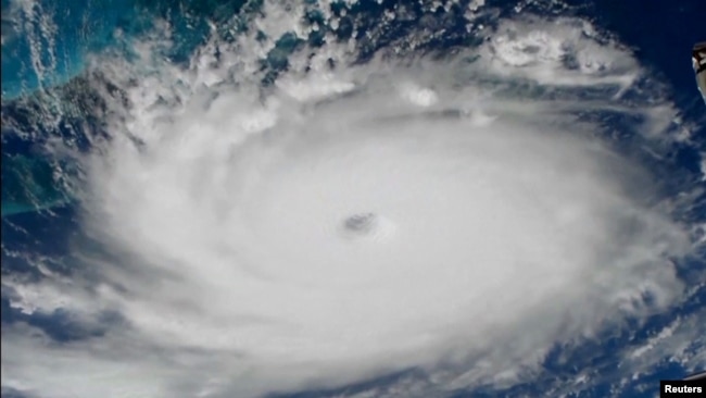 El huracán Dorian se ve desde la Estación Espacial Internacional. Septiembre 1 2019. Foto: NASA / vía REUTERS.