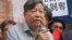 香港支聯會秘書、工黨前立法會議員李卓人。（美國之音湯惠芸）