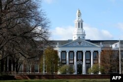 In this file photo a general view of Harvard University campus is seen on April 22, 2020 in Cambridge, Massachusetts.