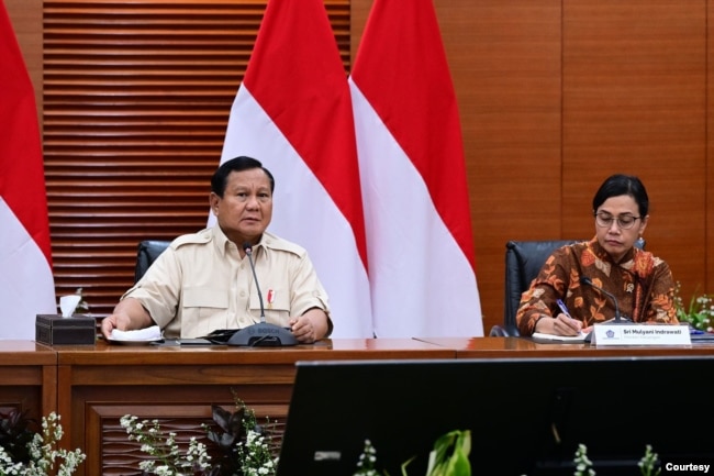 Prabowo menegaskan barang dan jasa lainnya selain barang dan jasa mewah tarif PPN-nya tetap 11 persen. (biro Setpres )