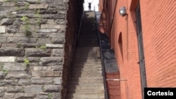 La escalera de "El exorcista" en Georgetown, Washington, D.C. atrae a residentes y turistas por igual.