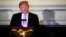 President Donald Trump speaks during a National Day of Prayer dinner gathering in the State Dining Room of the White House in Washington, May 1, 2019.