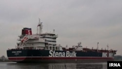 被伊朗扣押的悬挂英国国旗的油轮Stena Impero号（2019年7月19号）