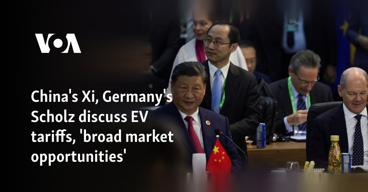 China's Xi, Germany's Scholz discuss EV tariffs, 'broad market opportunities'