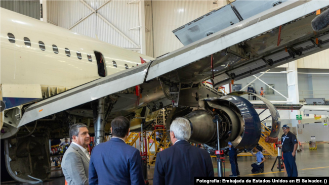 Marco Rubio en Aeroman, en El Salvador.