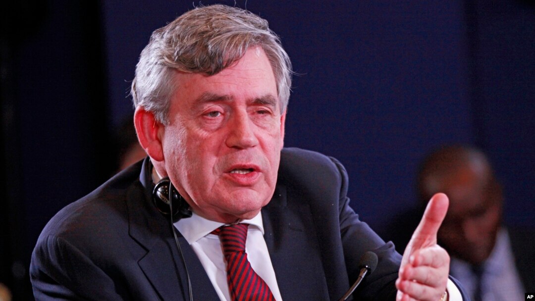 FILE - Former British prime minister and now the U.N. Special Envoy for Global Education Gordon Brown.