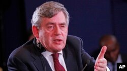 FILE - Former British prime minister and now the U.N. Special Envoy for Global Education Gordon Brown.