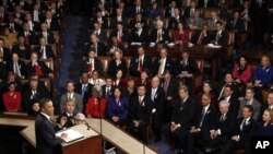 President Barack Obama delivers the State of the Union Speech.