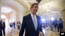 Ketua Komite Senat AS untuk Urusan Luar Negeri, John Kerry, di gedung Senat. (AP/J. Scott Applewhite)