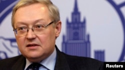Russia's Deputy Foreign Minister Sergei Ryabkov speaks during a news briefing in Moscow, Dec. 15, 2008. (File)