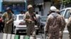 FILE - Members of the Iranian Revolutionary Guard are seen in Tehran, June 7, 2017. Two high-ranking commanders of the Iranian Revolutionary Guard Corps (IRGC) reportedly have been killed in Syria.