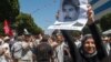 تظاهرات اعتراضی در مراسم خاکسپاری سیاستمدار تونسی 
