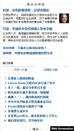 纽约时报中文网截图（网络截屏）