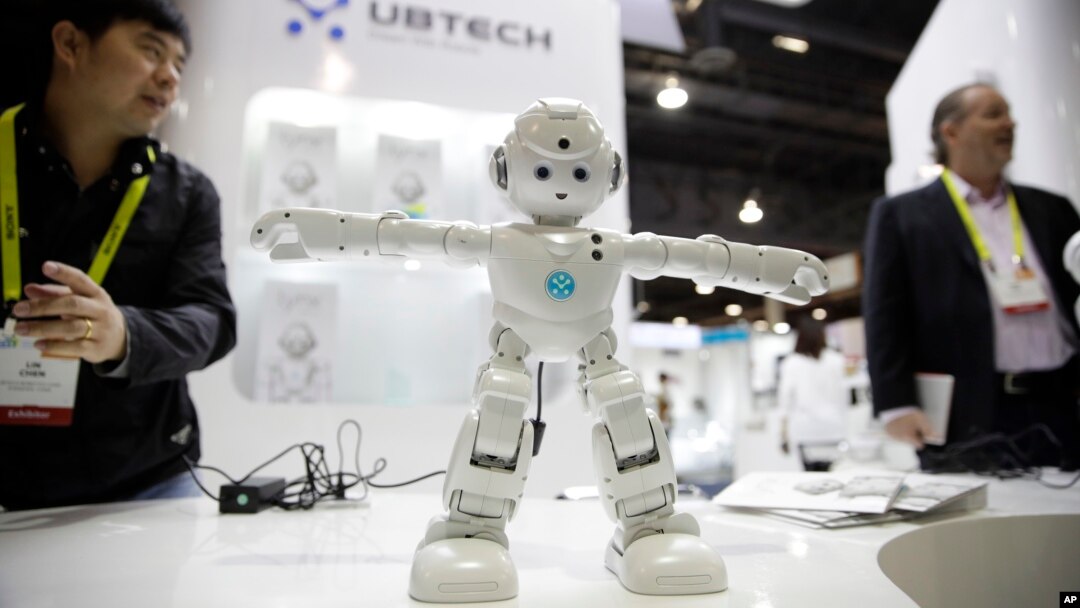 UBTECH's Lynx, a video-enabled humanoid robot that's Amazon Alexa-compatible, is demonstrated at CES International in Las Vegas, Jan. 6, 2017.