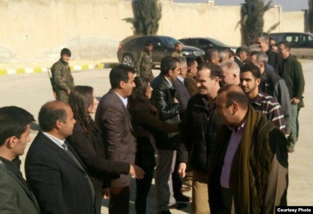 U.S. Presidential Envoy to Anti-Islamic State Coalition Brett McGurk arrived in Kobani over the weekend, officials said Feb. 1, 2016. (Facebook Photo Courtesy of Kurdish official Aldar Khalil)