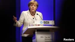 Nemačka kancelarka Angela Merkel govori na konferenciji u Berlinu