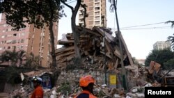 Aftermath of earthquakes in Caracas