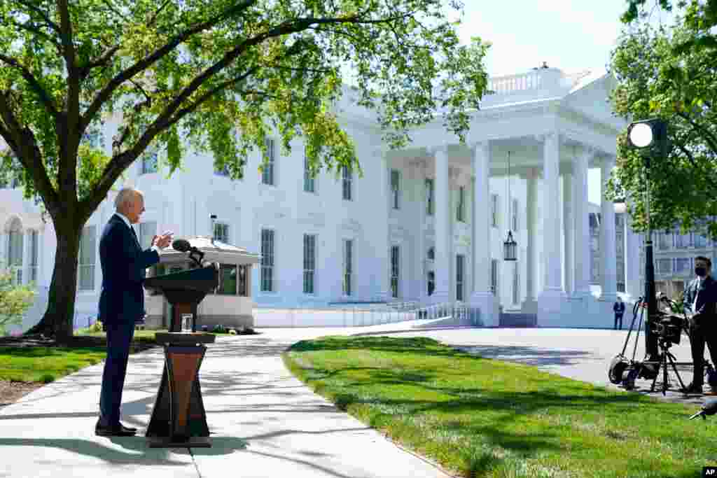 조 바이든 미국 대통령이 백악관 노스론에서 신종 코로나바이러스 사태 대응에 관한 연설을 했다. 
