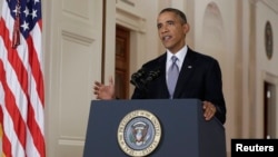 Le président américain Barack Obama s’adressant à la nation sur la situation en Syrie le 10 septembre 2013.