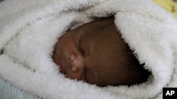 FILE - Gwakwanele, born to mother Nozipho Goqo, at Johannesburg's government hospital.