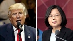 Tổng thống Mỹ Donald Trump và Tổng thống Đài Loan Thái Anh Văn.