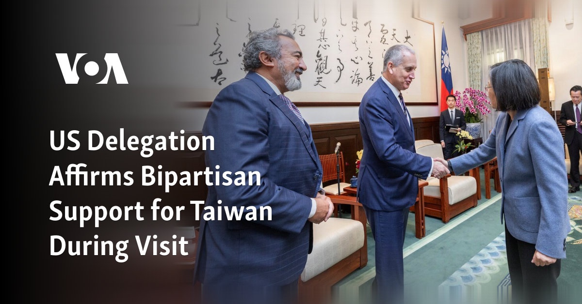 US delegation visits Taiwan, reaffirms bipartisan support.