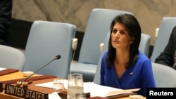 Ambasaderi wa Reta zunze ubumwe z'Amerika muri ONU, Nikki Haley.
